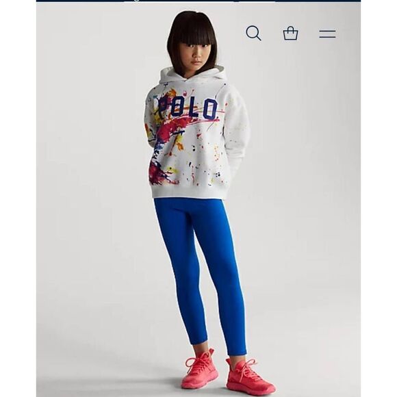 POLO RALPH LAUREN GIRLS CROPPED SWEATSHIRT - Picture 5 of 7